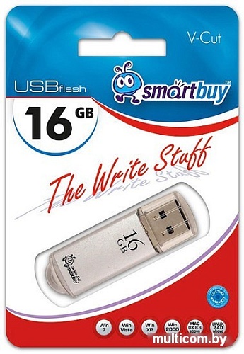 USB Flash Smart Buy 16GB V-Cut Silver (SB16GBVC-S)