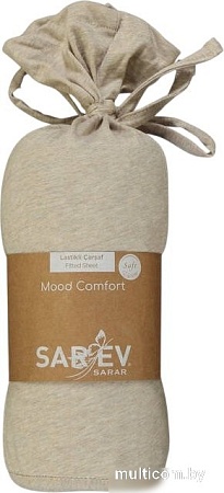 Постельное белье Sarev 1.5сп 100x200+30см на резинке P978 MEDULAS v2/K.Bej