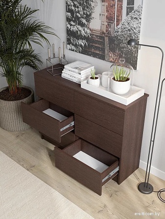 Комод Горизонт Нео 1050 6 ящиков (венге)