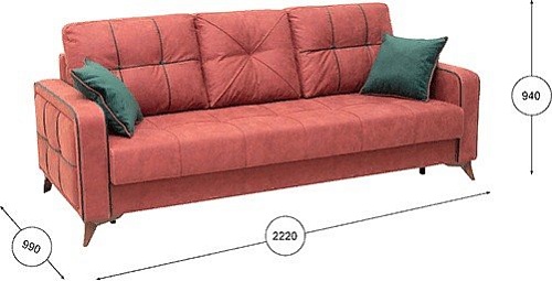 Диван Нижегородмебель Черри ТД 178 (дакар 06/силкшайн 65)