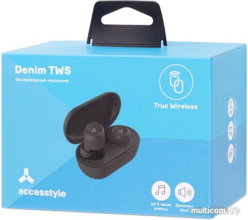 Наушники AccesStyle Denim TWS (черный)
