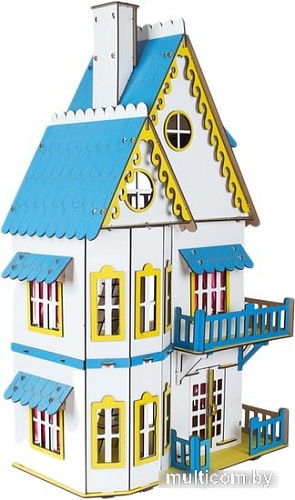 Кукольный домик Большой слон Д-007 (белый/голубой)