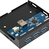 Планка портов на переднюю панель Gembird FP3.5-USB3-4A