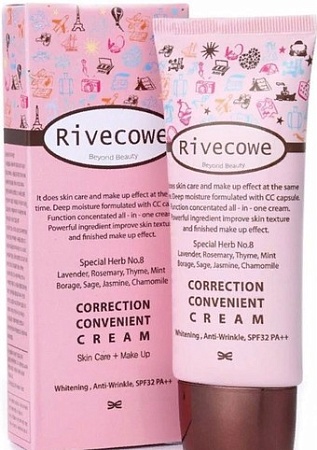 Тональный крем Rivecowe Beyond Beauty Correction Convenient Cream SPF43 РА+++ 40 мл
