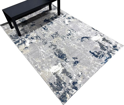 Ковер для жилой комнаты Radjab Carpet Палермо прямоугольник R514A 10650RK 0.8x1.5 (light grey/blue)