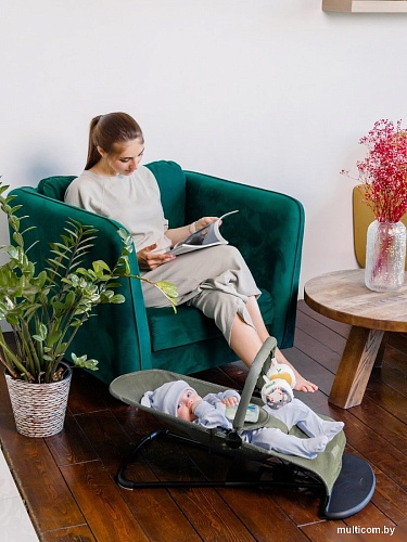 Шезлонг Amarobaby Baby Time AB21-25BT/03 (бежевый)