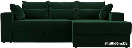 Угловой диван Mebelico Майами 15 114916 (правый, велюр, зеленый)
