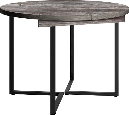 Кухонный стол Millwood Лофт Лондон раздвижной D110-150x110x76 (сосна пасадена/металл черный)