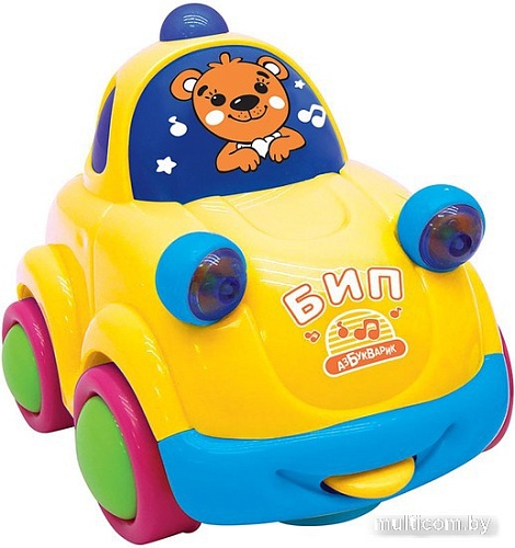 Развивающая игрушка Азбукварик Музыкальная машинка 2991 (желтый)