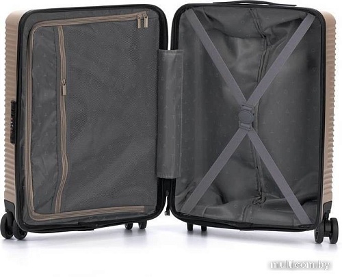 Чемодан-спиннер Torber Elton T2056S 54 см (песочный)