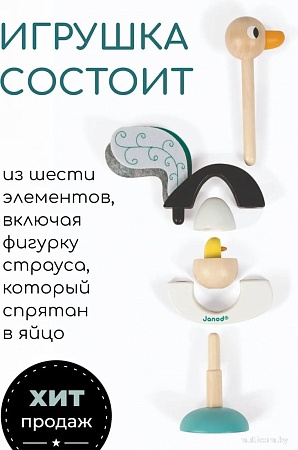 Развивающая игра Janod Пирамидка Страус J08244
