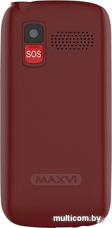 Кнопочный телефон Maxvi B7 (винный красный)