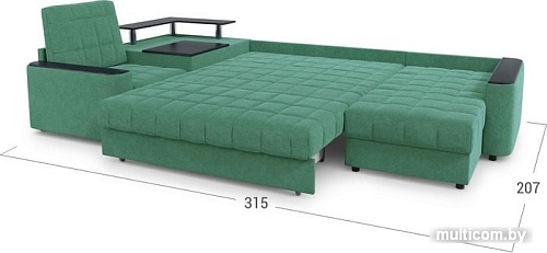 Угловой диван Moon Trade Даллас 018 003610 (левый, зеленый)