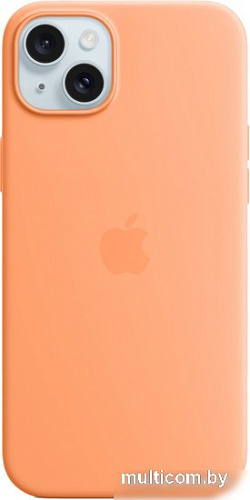 Чехол для телефона Apple MagSafe Silicone Case для iPhone 15 Plus (апельсиновый сорбет)