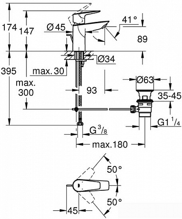 Смеситель Grohe Bauedge 23328001