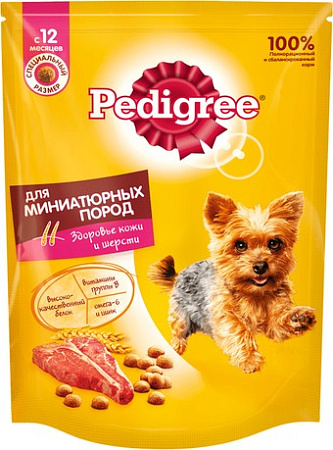 Сухой корм для собак Pedigree для взрослых миниатюрных пород с говядиной 600 г