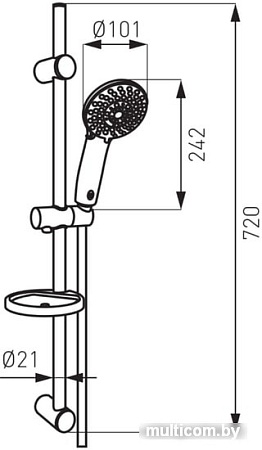 Душевой гарнитур Ferro Doppio VerdeLine N360VL
