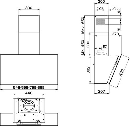 Кухонная вытяжка Faber DAISY EG6 LED BK A55 330.0529.561