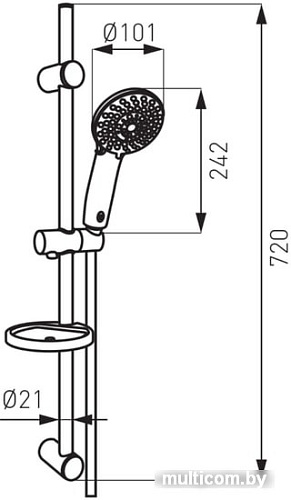 Душевой гарнитур Ferro Doppio VerdeLine N360VL