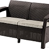 Садовый диван Keter Corfu II Love Seat 258946 (коричневый)