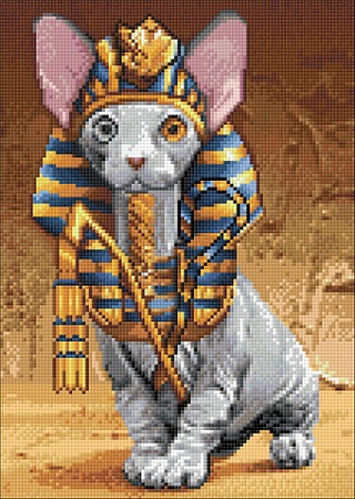 Алмазная мозаика Wizardi Кот фараон 2WD2511