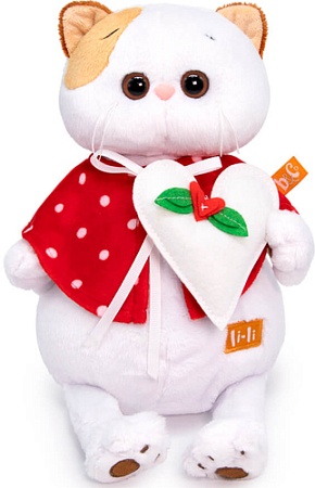 Классическая игрушка BUDI BASA Collection Ли-Ли в накидке с сердцем LK27-095 (27 см)