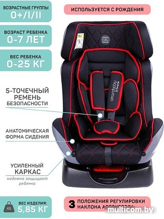 Детское автокресло Amarobaby Professional (черный/красный)
