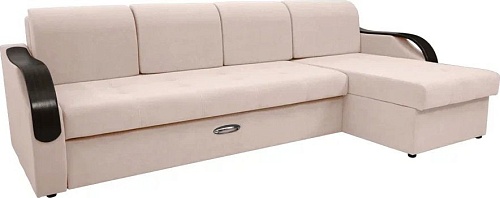 Сириус Лидер-6 с оттоманкой ППУ 300x165 (Eva 01 велюр белый)