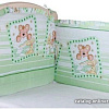 Бампер в кроватку Alis 360x40 со съемными чехлами (бязь, зеленый)
