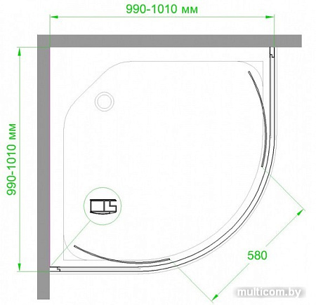 Душевой уголок Royal Bath RB100HKD-T-CH 100x100