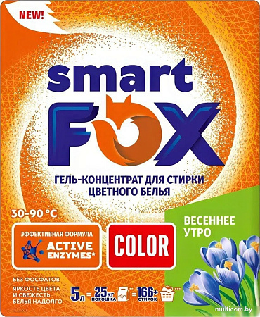 Гель для стирки Smart FOX Color Весеннее утро 190008 (5 л)