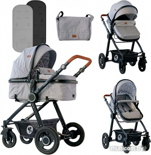 Универсальная коляска Lorelli Alexa 2020 (2 в 1, dark grey lighthouse)