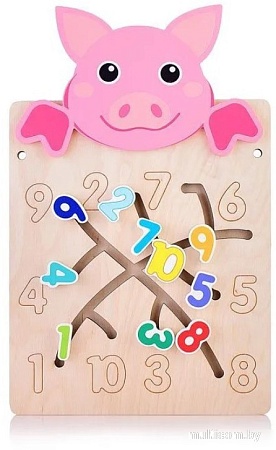 Бизиборд Alatoys Настенная бизидоска Свинка ББ604