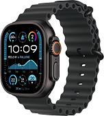 Умные часы Apple Watch Ultra 2 LTE 49 мм (титановый корпус, черный/черный, ремешок из эластомера M)