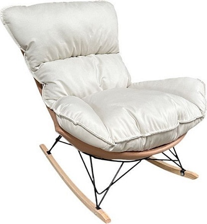 Кресло-качалка Mio Tesoro Монга-2 (бежевый/коричневый)