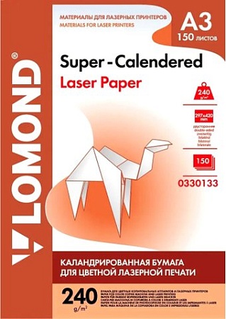 Фотобумага Lomond двухсторонняя каландрированная A3 240 г/м2 150 л 0330133