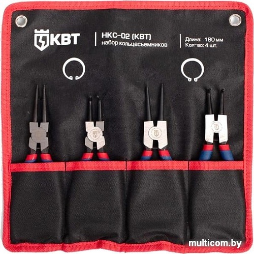 Набор пассатижей КВТ НКС-02 (4 предмета)