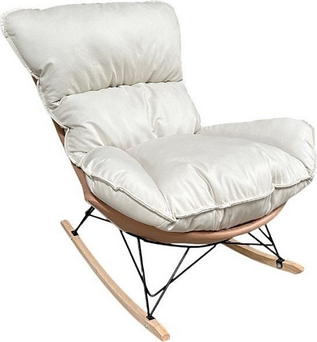 Кресло-качалка Mio Tesoro Монга-2 (бежевый/коричневый)