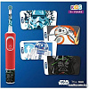 Комплект зубных щеток Oral-B Vitality Pro Cross Action + Vitality D100 Kids Star Wars (2 шт, черный/красный)