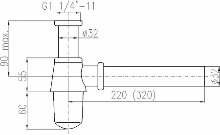 Сифон Slezak RAV MD0545SM