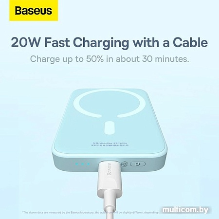 Внешний аккумулятор Baseus Magnetic Wireless PPCX020003 6000mAh (голубой)