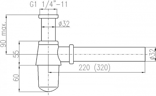 Сифон Slezak RAV MD0545SM