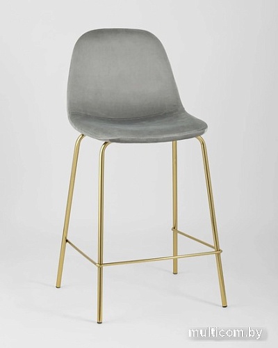 Стул Stool Group Валенсия SN полубарный OS-001CB HLR-18 (велюр серый/золотые ножки)