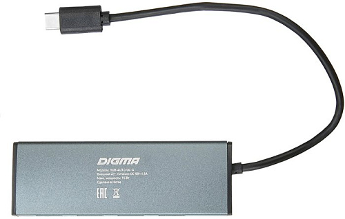 USB-хаб Digma HUB-4U3.0-UC-G