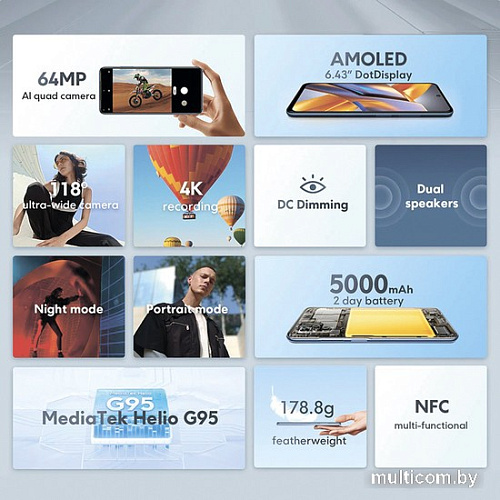 Смартфон POCO M5s 8GB/256GB международная версия (серый)