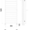 Полотенцесушитель TERMINUS Хендрикс П12 500x1200 нп