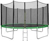 Батут Happy Jump 14ft Pro 435 см с внешней сеткой и лестницей