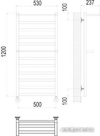 Полотенцесушитель TERMINUS Хендрикс П12 500x1200 нп