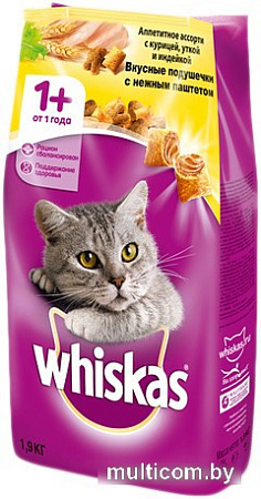 Корм для кошек Whiskas Аппетитное ассорти с курицей, уткой и индейкой 1.9 кг