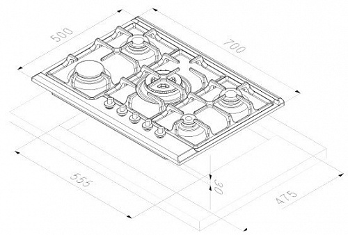 Варочная панель Korting HG7115CTRN